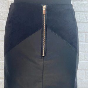 River Island Faux Leather suede look zip skirt 10